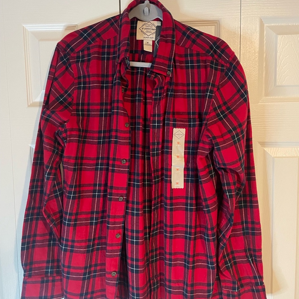 Red plaid shirt. Men shirt super soft men flannel long sleeve shirt